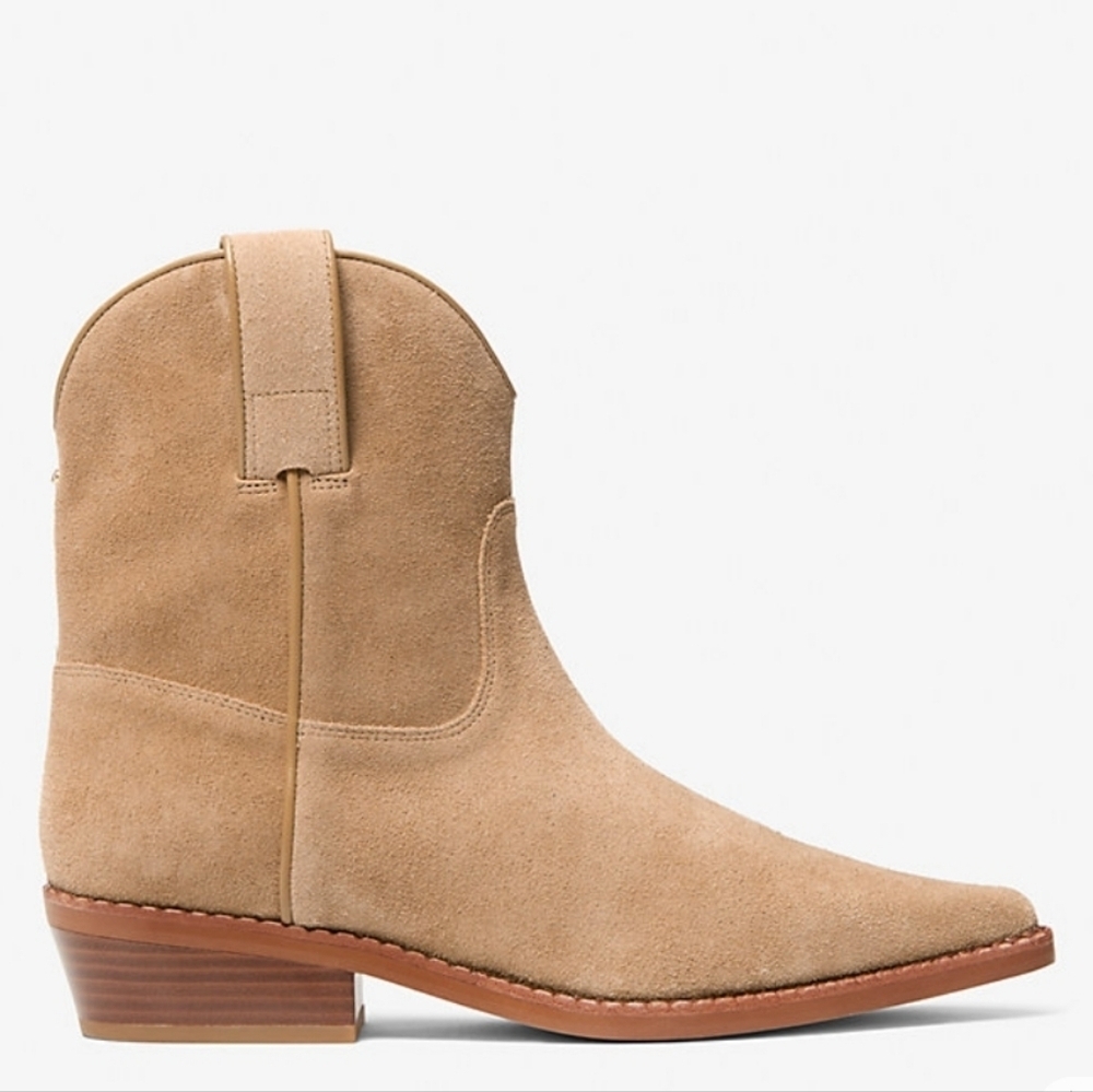 NIB MICHAEL Michael Kors Noemie Suede Boot- Husk